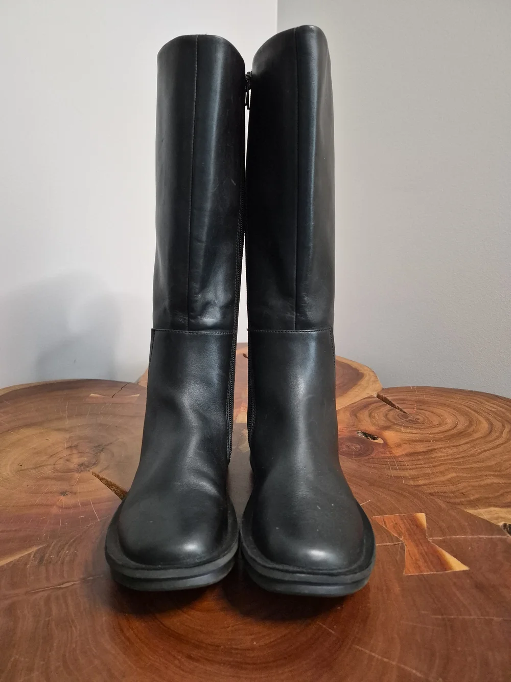 Camper Formiga Leather Riding Boots Black - 35/5 US